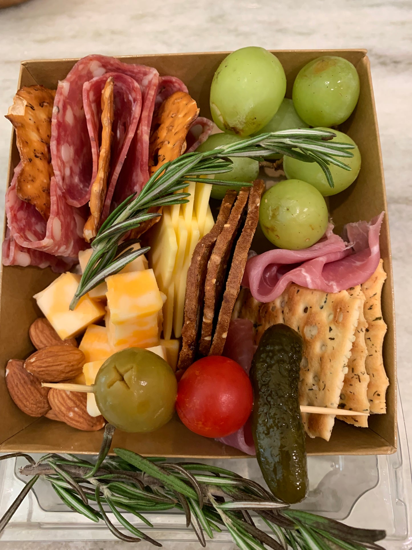 Charcuterie snack box