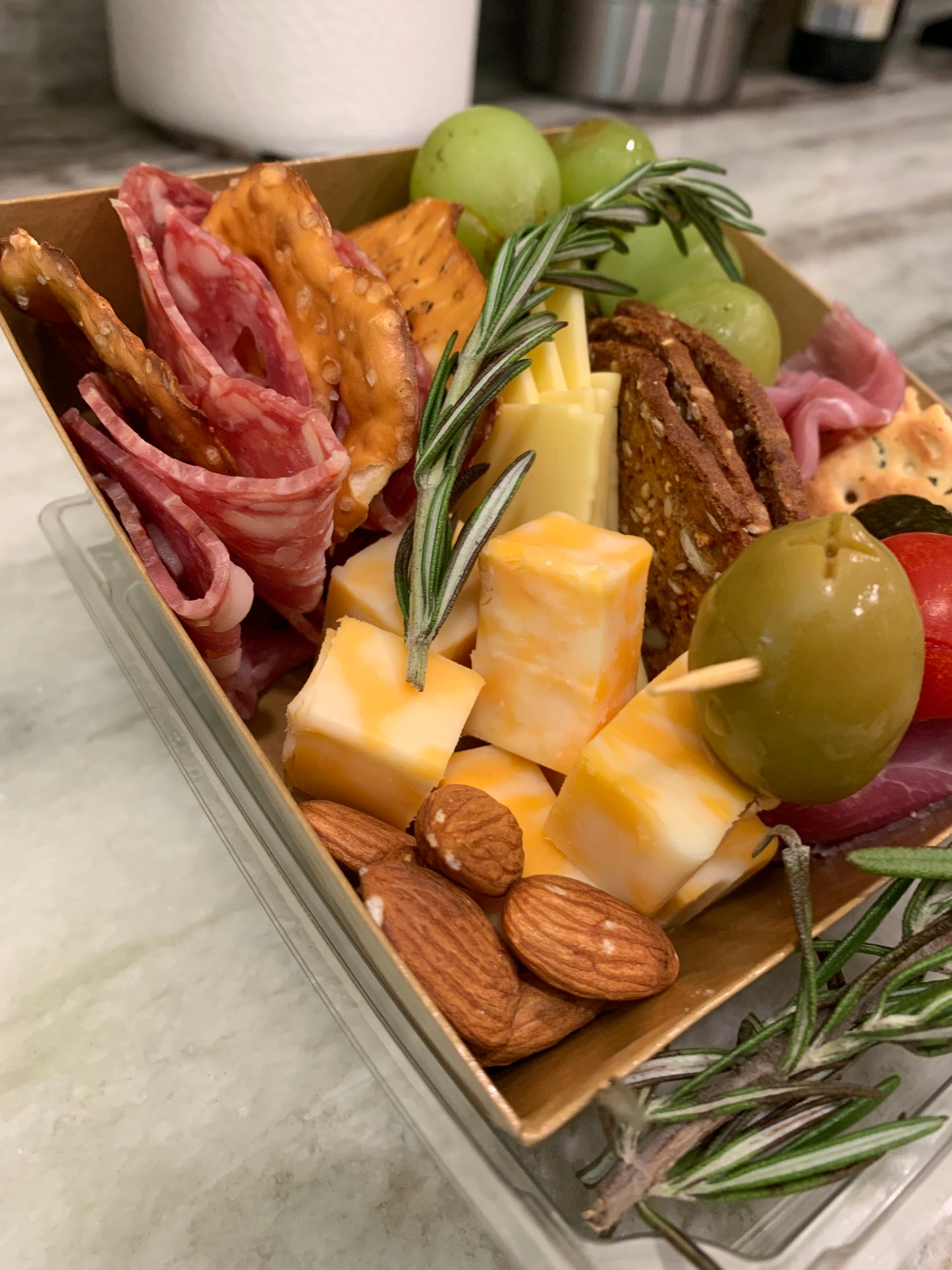 Charcuterie snack box