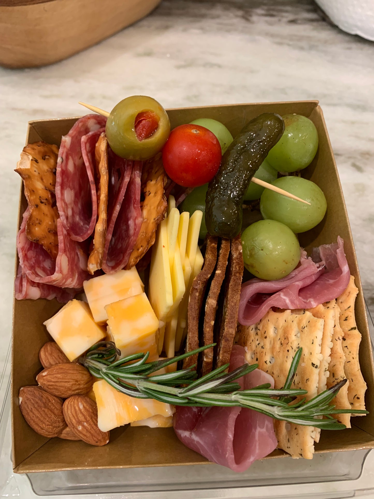 Charcuterie snack box