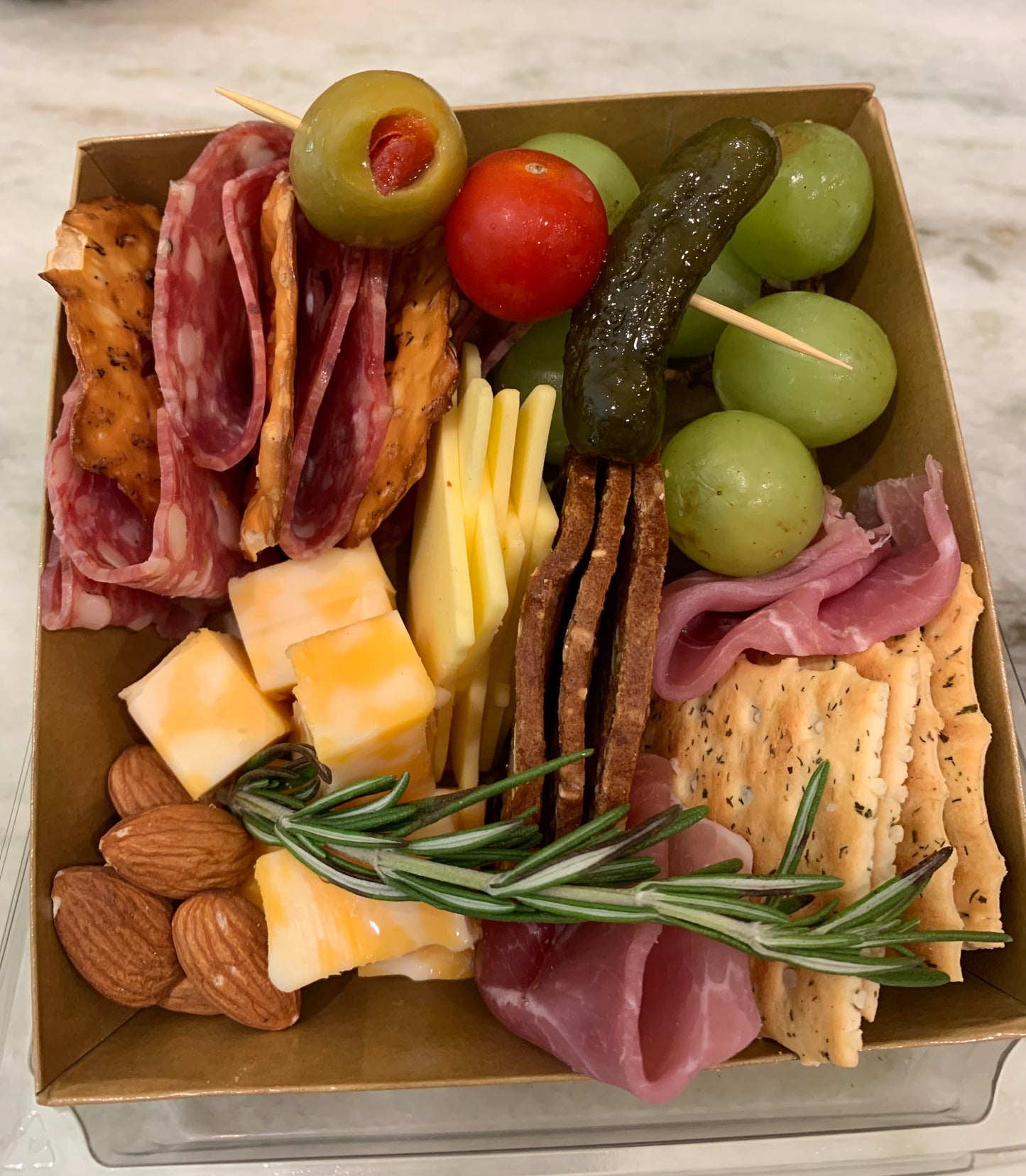 Charcuterie snack box